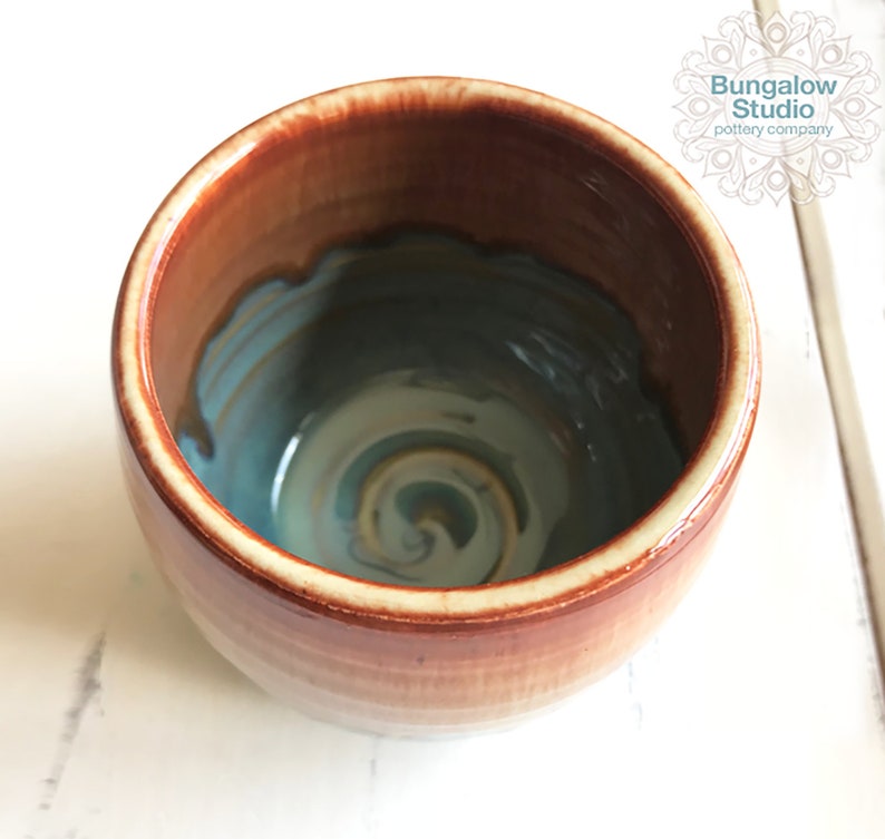 Ceramic Wine Tumbler, Stemless Wine Glass, Pottery Cups