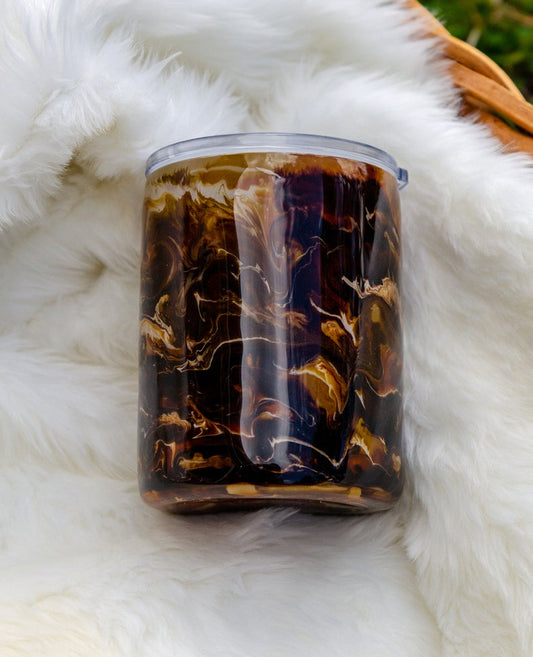Coffee and Jesus Epoxy Tumbler - Coffee Swirl - 12oz - 20oz - 30oz