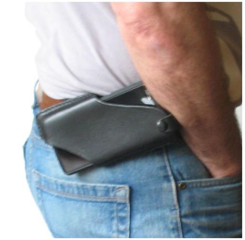 Minimalist Leather Phone Belt Holster: Custom Handmade Case