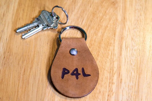 Leather P4L Pogue for Life Keychain