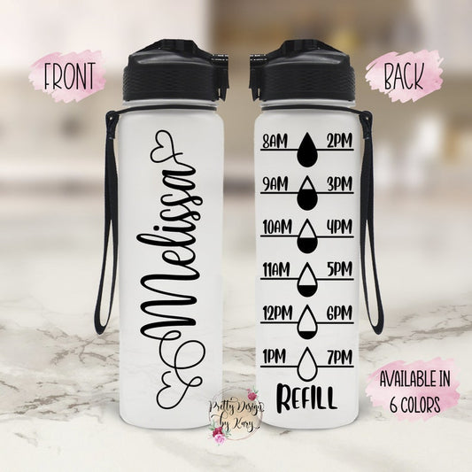 Water Bottle Personalized | Water Bottle with Straw | Custom Water Bottle | Custom Tumbler | Water Bottle With Tracker |Personalized Tumbler
