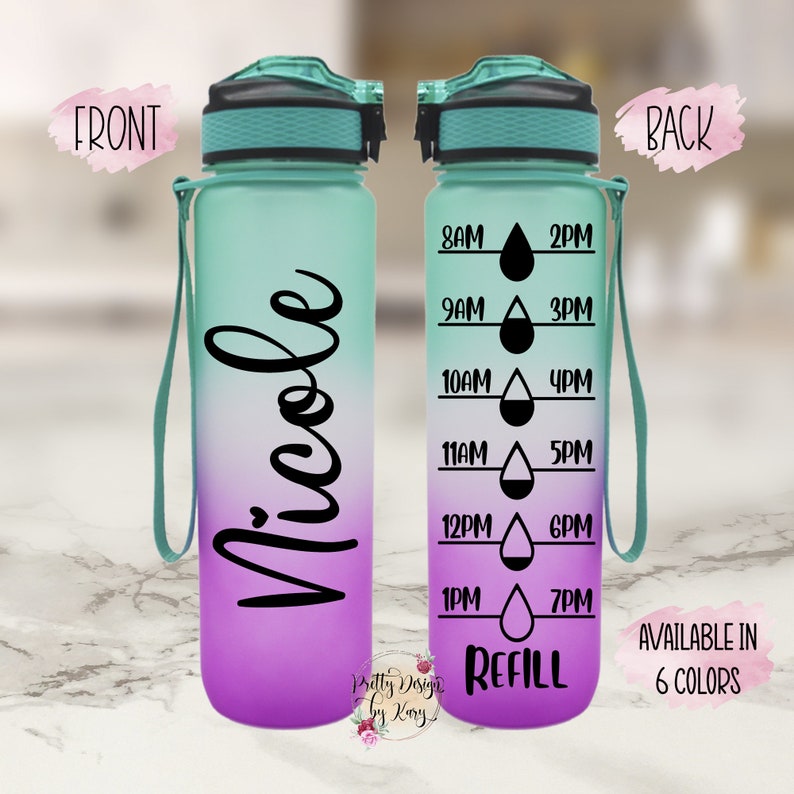 Water Bottle Personalized | Water Bottle with Straw | Custom Water Bottle | Custom Tumbler | Water Bottle With Tracker |Personalized Tumbler