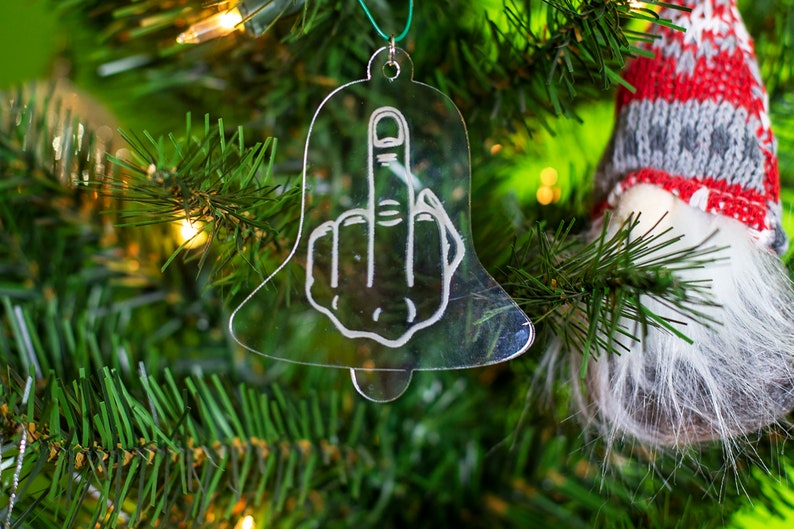 Middle Finger F-you Ornament
