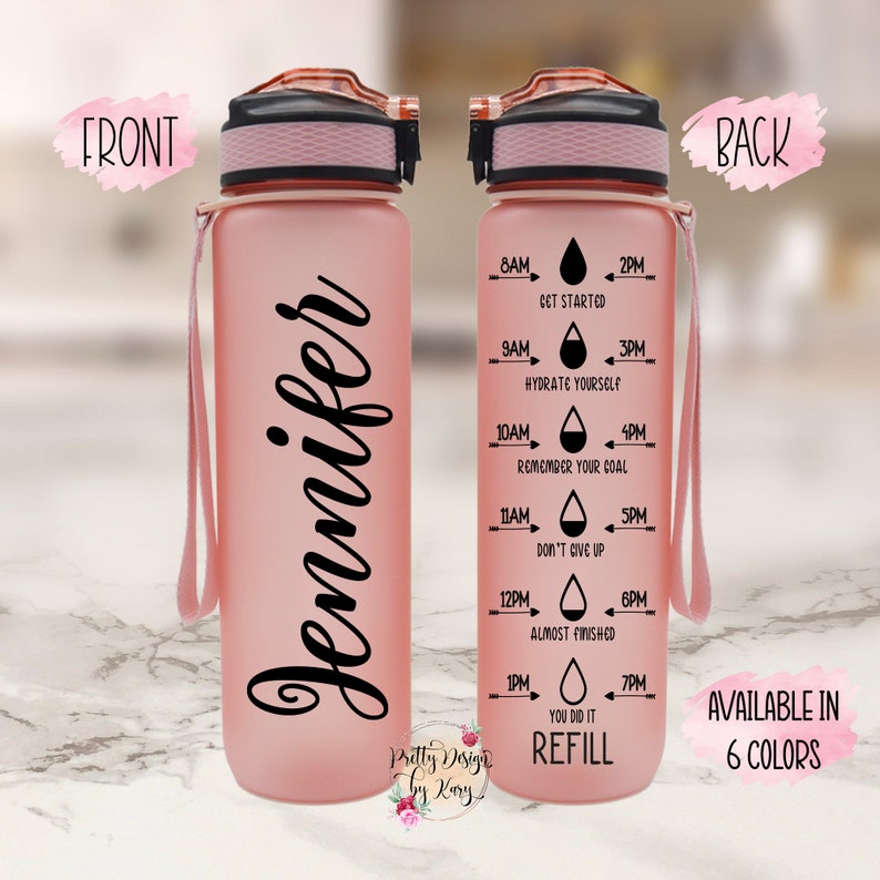 Personalized Water Bottle, Custom Water bottle, Water Bottle With Straw, Motivational Water Bottle, Water Bottle Tracker, Sport Water Bottle