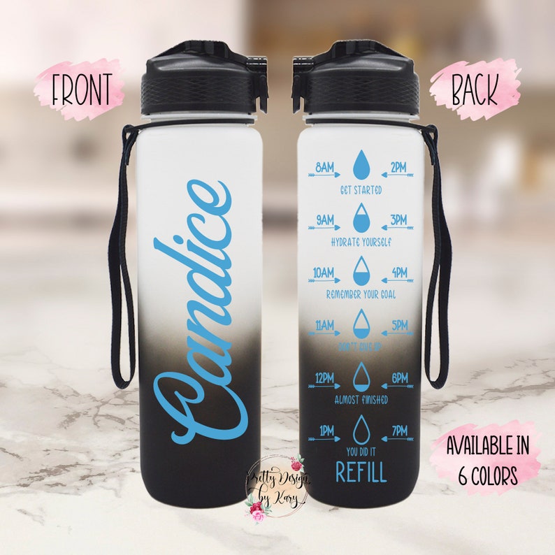Personalized Water Bottle, Custom Water bottle, Water Bottle With Straw, Motivational Water Bottle, Water Bottle Tracker, Sport Water Bottle