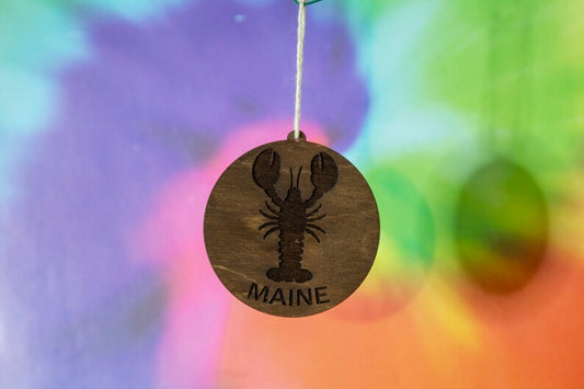 Maine Lobster Wooden Christmas Ornament