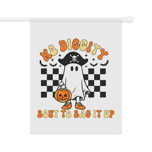 Spooky Pastel Ghost Halloween Garden Flag: Pirate Ghost Decor