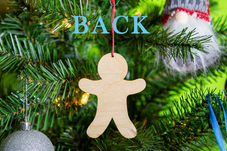 Gingerbread Man Wooden Ornament