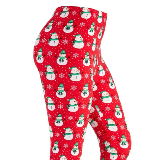 Ultra Soft Christmas Leggings: Assorted Holiday Festive Winter Print