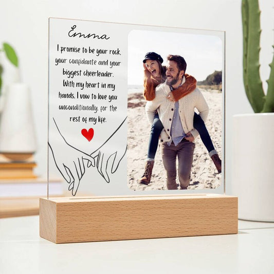 Personalized Couple Acrylic Plaque, Valentines day gift for husband, Wife Anniversary gift, Wedding gifts for him, Custom photo gift for her