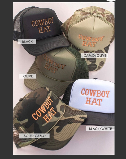 Embroidered Cowboy Trucker Hat - Unisex Vintage Style