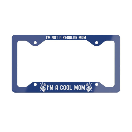 Cool Mom Car Metal License Plate Frame, Mama License Plate Cover, Funny Gift For Mom, Mother's Day Gift, Car Accessories Gift