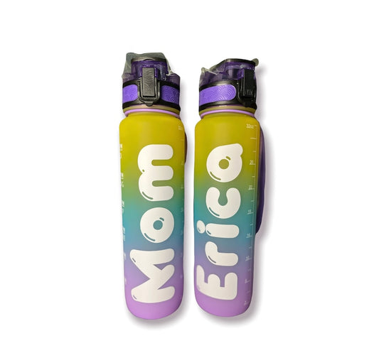 32oz Leakproof Time Marker Motivational Sport Water Bottle