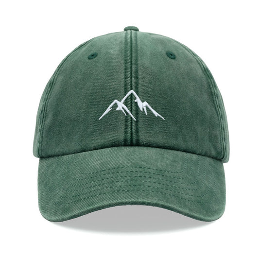 Mountains Baseball Cap Vintage Washed Cotton Unisex Dad Hat Adjustable Funny Faded Sports Sun Fathers Day Hiking Hiker Peak Summer Skiing