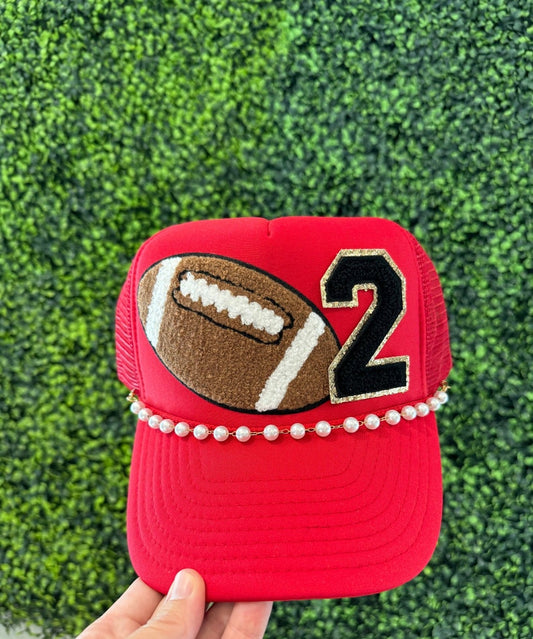 Football Team Colors Trucker Hat: Vintage Style Game Day Hat