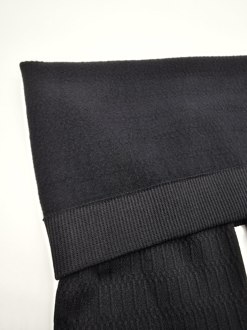 Textured Fleece Lined Winter Leggings: High Waist Seamless Assorted Black Pattern