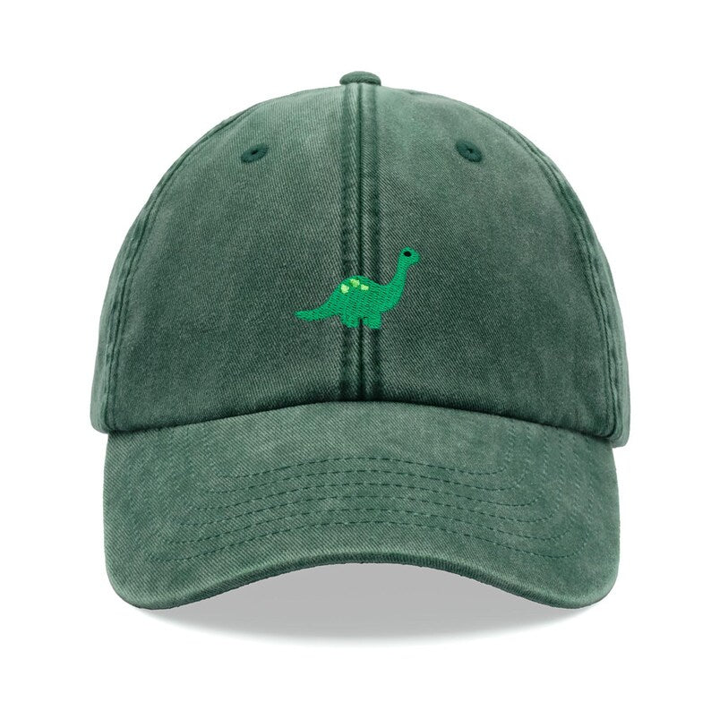 Brontosaurus Dinosaur Baseball Cap Vintage Washed Cotton Unisex Dad Hat Adjustable Funny Faded Sports Sun Summer Holiday Funny
