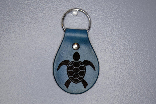 Turtle Leather Keychain