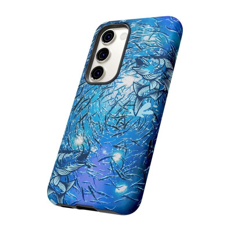 Ocean Blue Fishing Lure Phone Case – Nautical Swirl Design