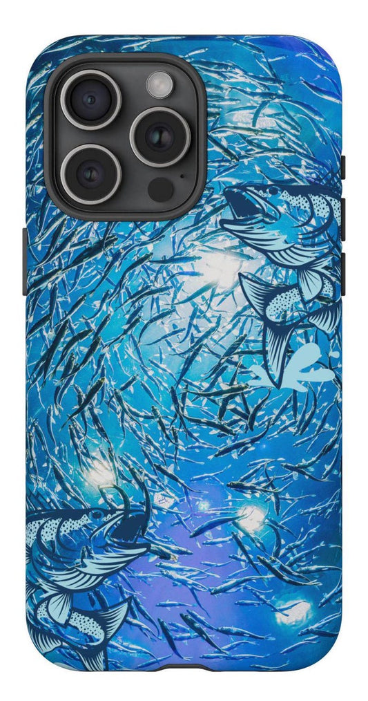Ocean Blue Fishing Lure Phone Case – Nautical Swirl Design
