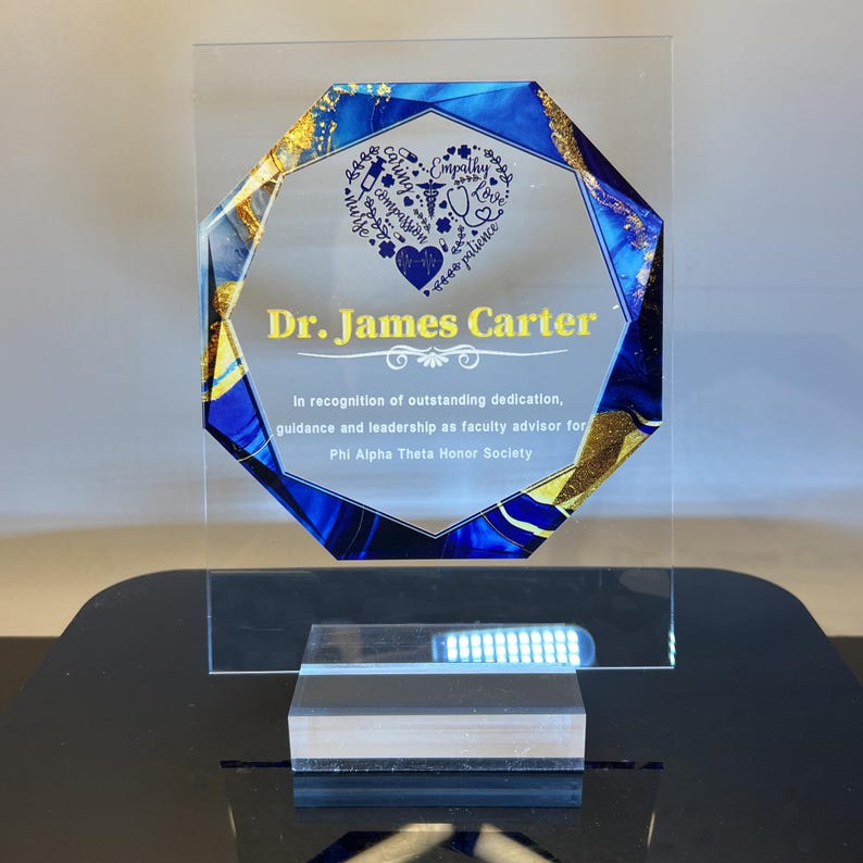 Personalized Employee Award, Retirement Appreciation, for Manager, Staff, Retirement Award Custom Award Plaque 6x8,4x6 inch , Thank you