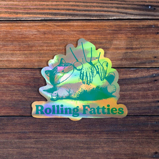 Rolling Fatties Cat Sticker, Funny Cat Sticker, Cat Meme Sticker, Cat Lovers Gift, Unhinged Sticker, Fat Cat Sticker, Cute Cat Sticker