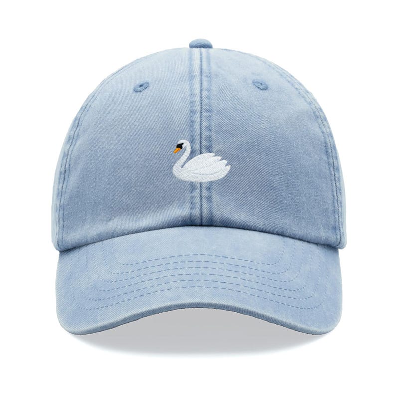 White Swan Baseball Cap Vintage Washed Cotton Unisex Dad Hat Adjustable Funny Faded Sports Sun Bird Summer Holiday Funny