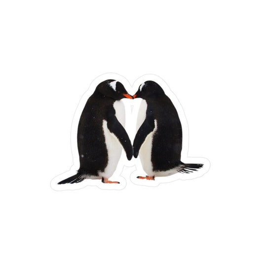 Penguin Love Kiss Vinyl Sticker, Waterproof Decal