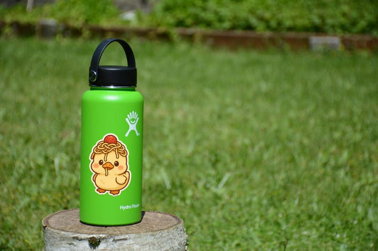 Kawaii Duck with Spaghetti Vinyl Sticker – Funny Foodie Decal