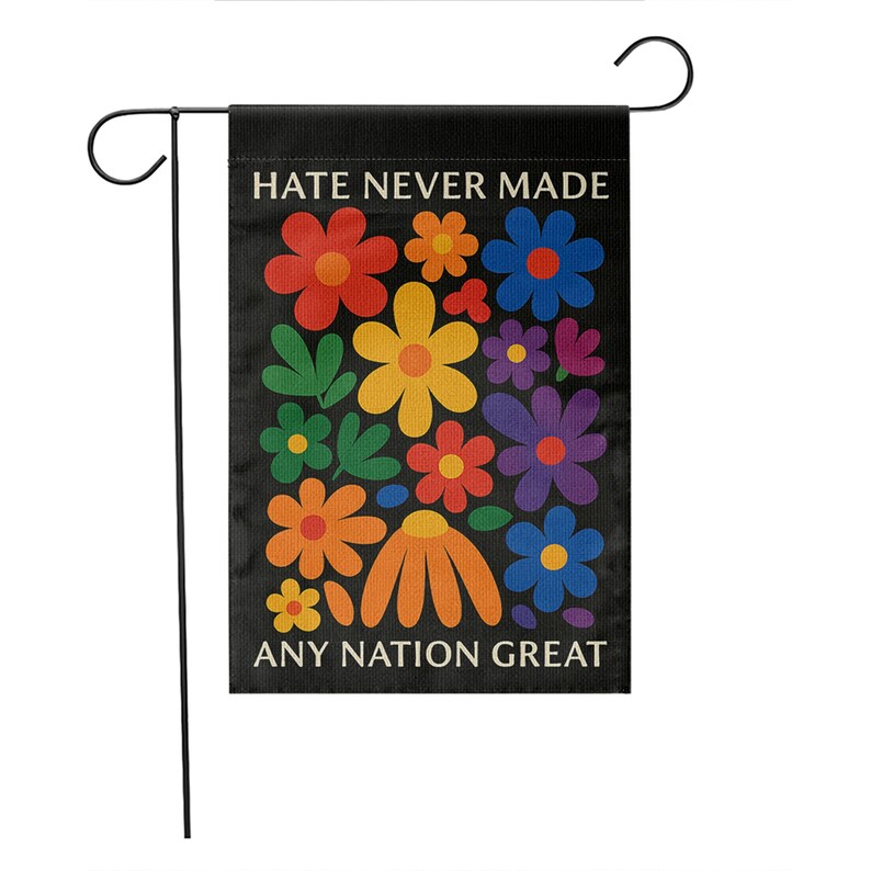 Floral Equality Garden Flag: Progressive Political Yard Decor