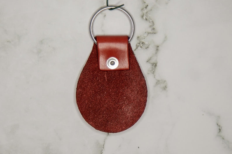 Heart Hands Leather Keychain