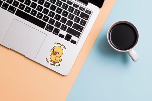 Fluent in Fowl Language Funny Duck Pun Sticker | Vinyl Decal