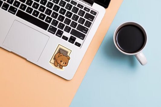 Chubby Bear Vinyl Sticker | Kawaii Funny Waterproof Decal