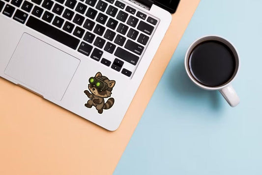 Tactical Raccoon Sticker – Funny Night Vision Trash Panda Vinyl Decal