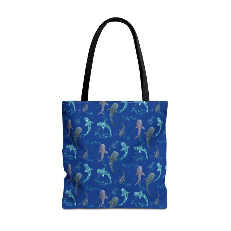 Spotted Whale Shark Ocean-Inspired Tote Bag, Perfect for Beach Trips, Beach Vacation, Honeymoon, Marine Life Lovers, Beach Bag Gift for Her