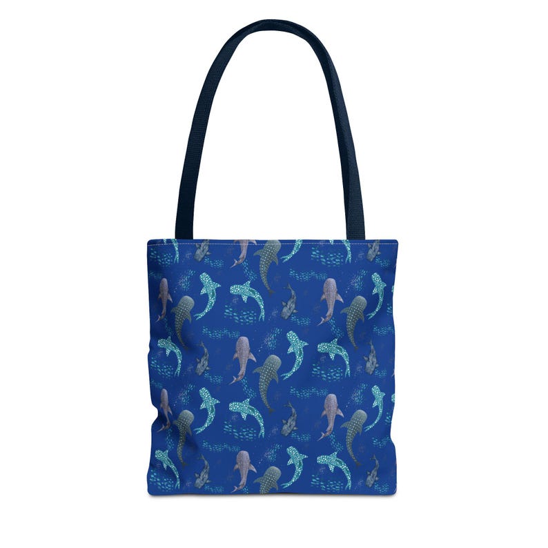 Spotted Whale Shark Ocean-Inspired Tote Bag, Perfect for Beach Trips, Beach Vacation, Honeymoon, Marine Life Lovers, Beach Bag Gift for Her