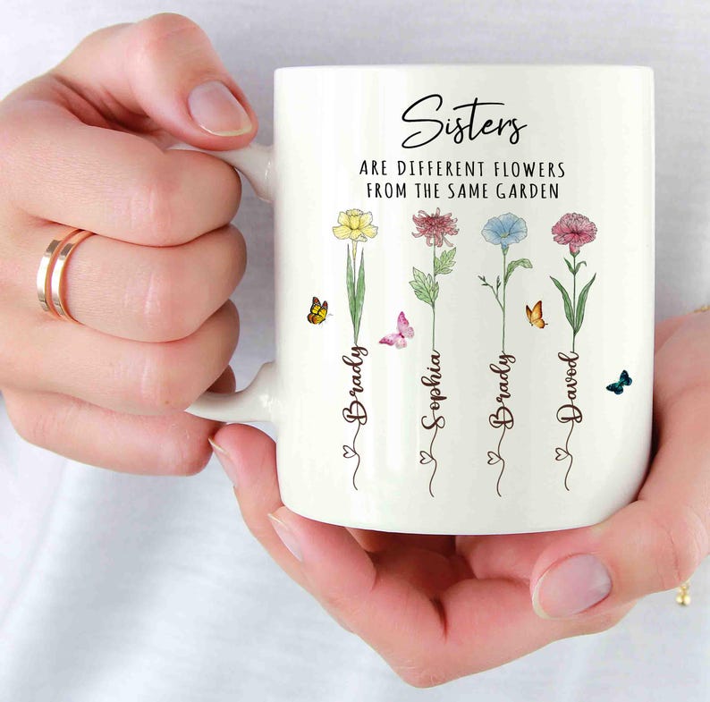 Personalized Sisters Are Different Flowers From The Same Garden Bottle Lamp, Birthday Gifts For Sister, Sister Gifts, Sister Night Light