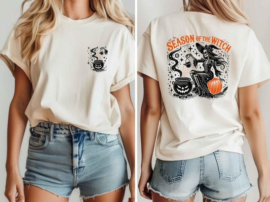 Witch Season Funny Witch Shirt,Halloween Women Shirt,Witchy Vibes Shirt,Witchy Halloween Vibes Tee,Witch Funny Skeleton Shirt,Spooky Season
