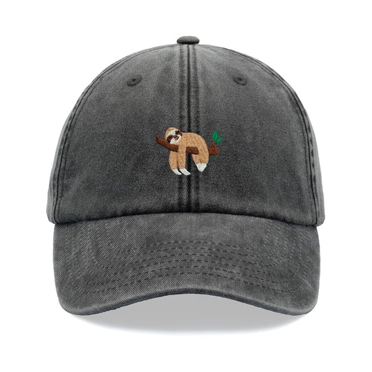 Sloth Sleeping Baseball Cap Vintage Washed Cotton Unisex Dad Hat Adjustable Funny Faded Sports Sun Bird Summer Holiday Funny
