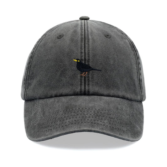 Blackbird Baseball Cap Vintage Washed Cotton Unisex Dad Hat Adjustable Funny Faded Sports Sun Mothers Day Bird Watcher Funny Animal