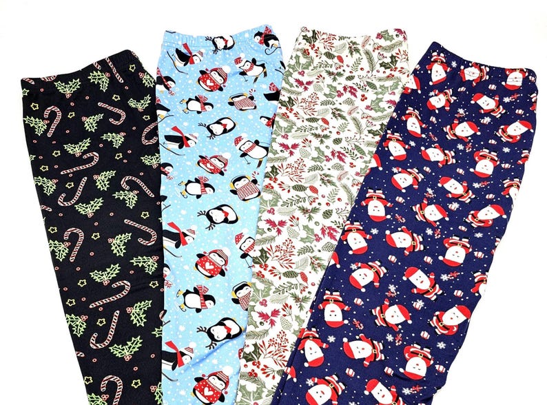 Ultra Soft Women's Christmas Leggings: Festive Holiday Winter Print, Yoga Pants