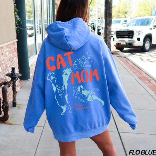 Comfort Colors® Cat Mom Hoodie, Cat Mama Shirt, Funny Cat Hoodie, Cat Mom Gift, Cat Mom Club Sweatshirt, Cat Lover, Fur Mama Sweatshirt