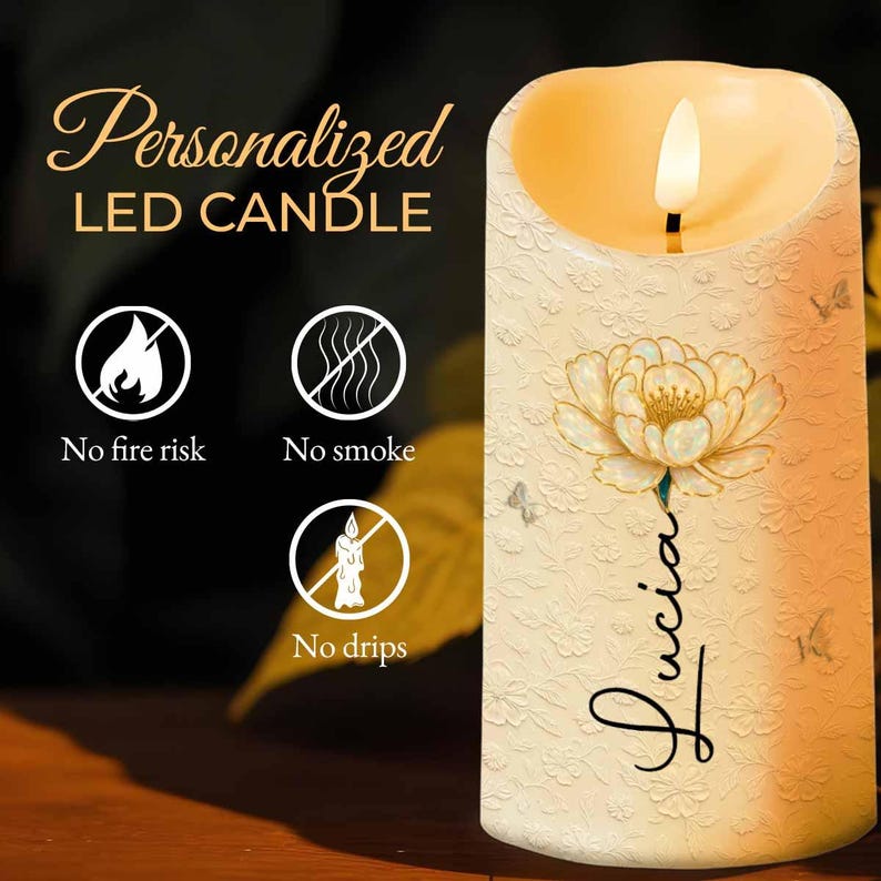 Personalized Always Remember You Are Braver Than You Believe LED Candle,Gift Granddaughters,Granddaughter Candle,Birthday Gift Granddaughter