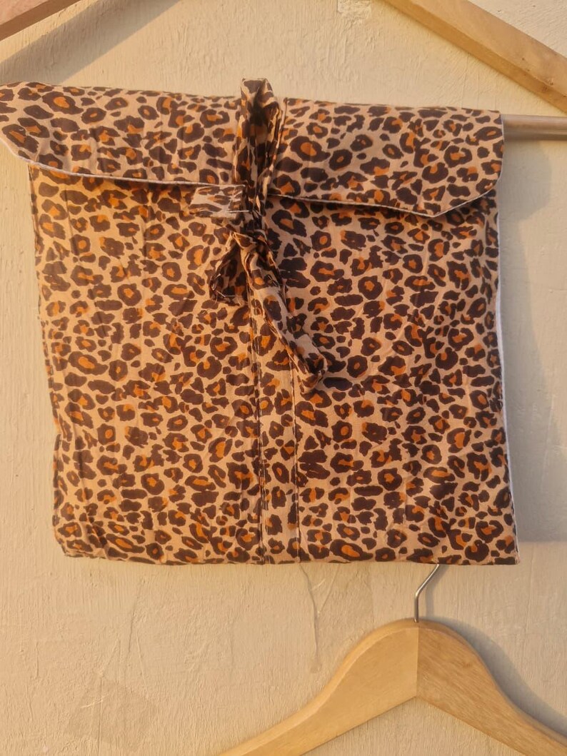 Leopard Print Cotton Pajama Set for Women, Button Down PJ Set, Soft Nightwear Loungewear, Animal Print Sleepwear Gift