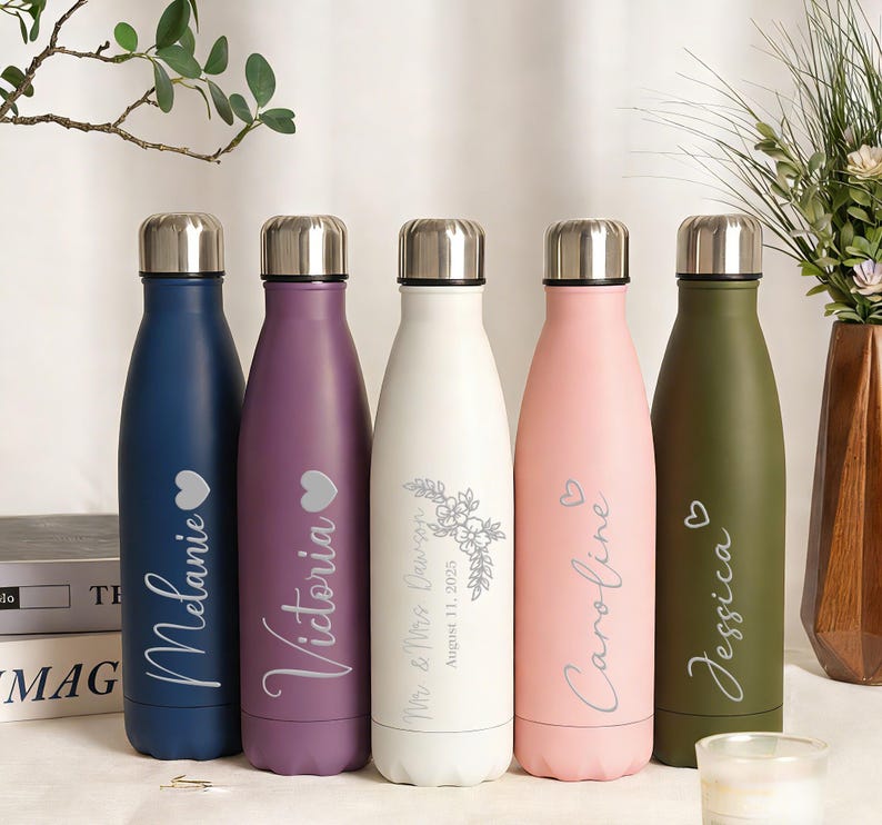 Personalized Insulated Water Bottle,Insulated Stainless Steel Bottle,Bachelorette Party Gift,Travel Tumbler,Mother's Day Gift 2603