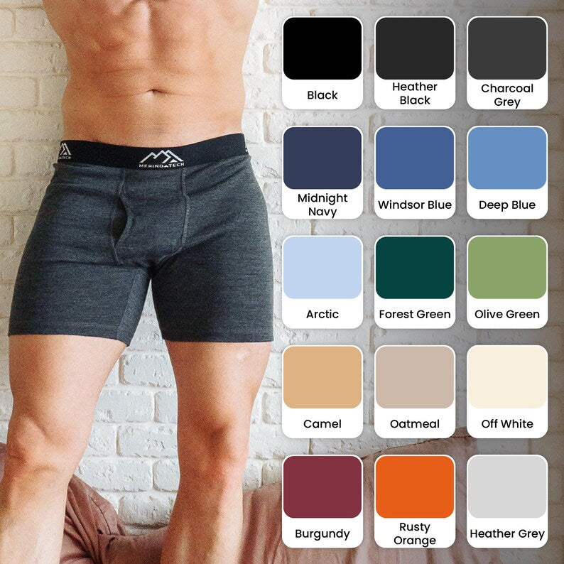 Boxer shorts for men, mens boxer briefs, undergarment, underwear merino wool underpants, mens trunk