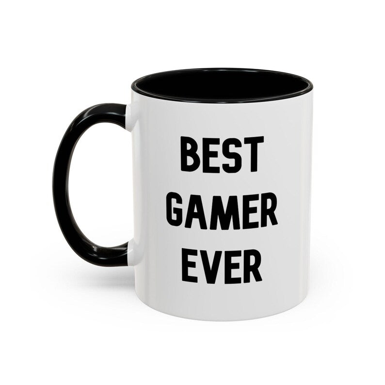 Personalized Best Gamer Ever Mug, Gaming Coffee Mug, Funny Gift Perfect for Birthdays, Holidays, Colleague, Friends, Gaming Gift