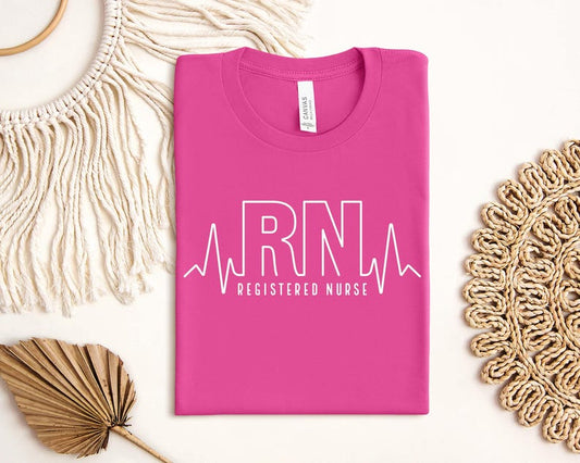 Registered Nurse Shirt, RN Heartbeat Graphic Sweatshirt, EKG Heartbeat Nurse Crewneck, Nurse Practitioner Gift, Nursing School Grad Sweater