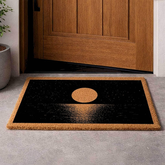 Moon on Lake Coir Doormat, Seascape Welcome Mat