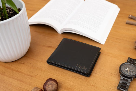 Christmas Gift, Personalised Men's Zip Coin Leather Wallet, Men's Engraved Wallet, Custom RFID Wallet, Gift for Him, Dad, Boyfriend, Husband